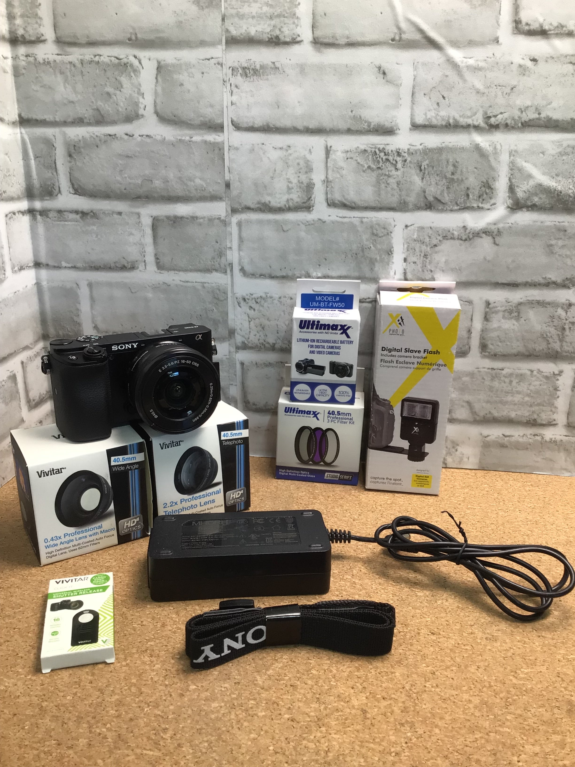 Sony Alpha A6100 Mirrorless Camera with 16-50mm Zoom Lens & Accessories (7918507327726)